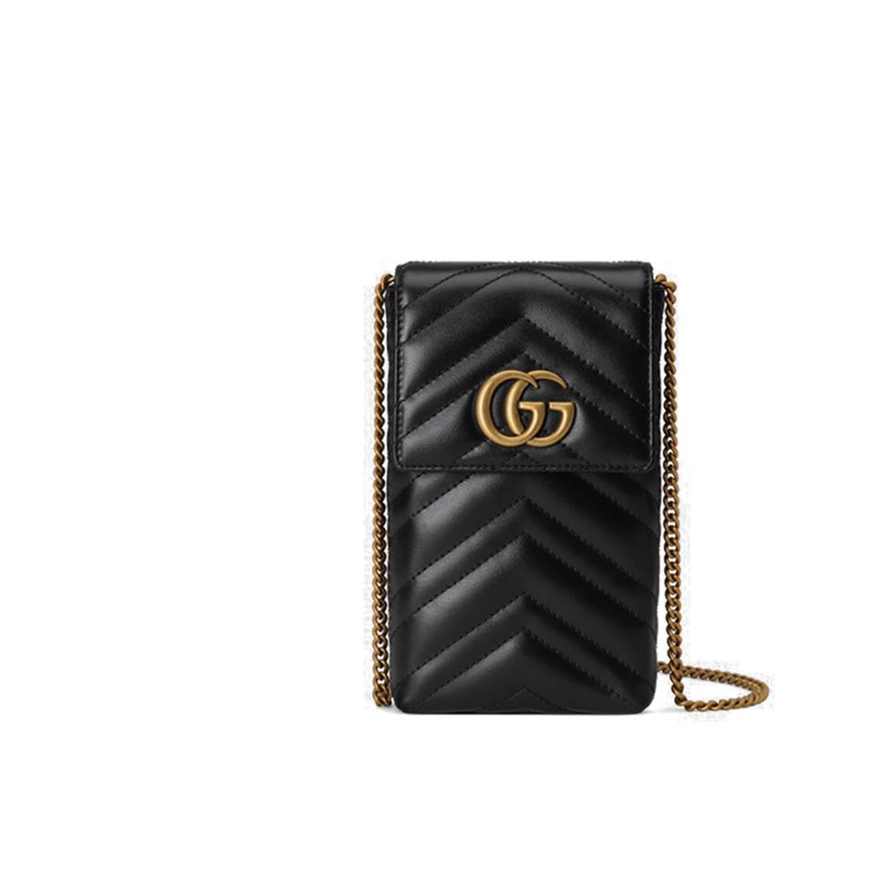 GUCCI GG MARMONT MATELASSÉ MINI BAG 672251 （20*10*3.5cm）